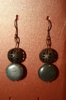 PENDIENTES PIEDRA Y ALUMINIO