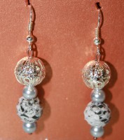 PENDIENTES ALUMINIO Y TELA
