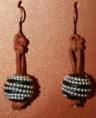 PENDIENTES CUERO Y RESINA
